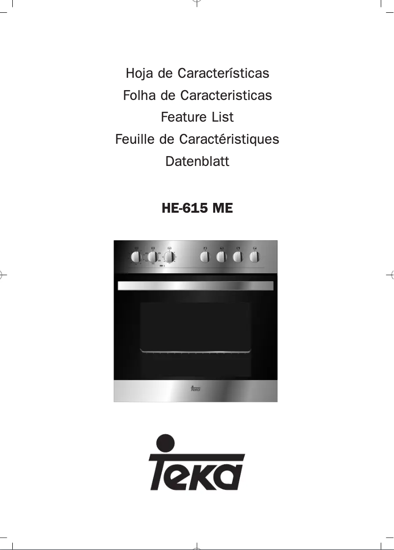 Page 1 de la notice Manuel utilisateur Teka HE 615 ME