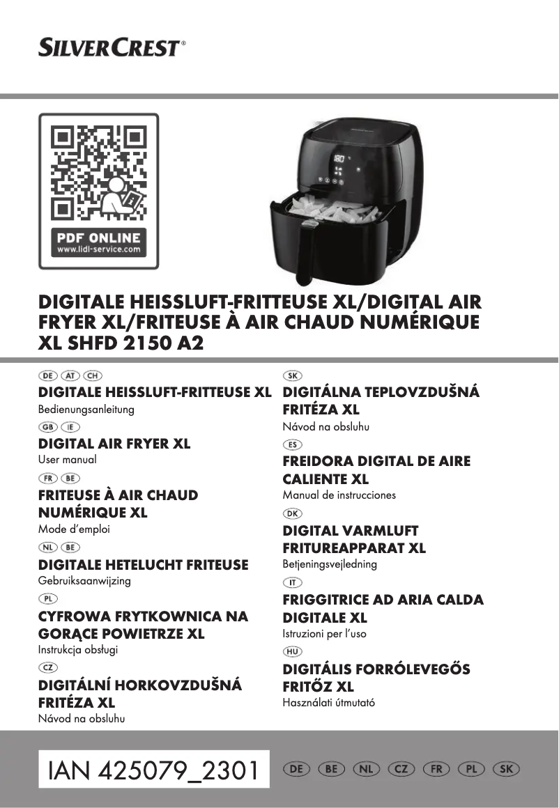 Image de la première page du manuel de l'appareil SHFD 2150 A2