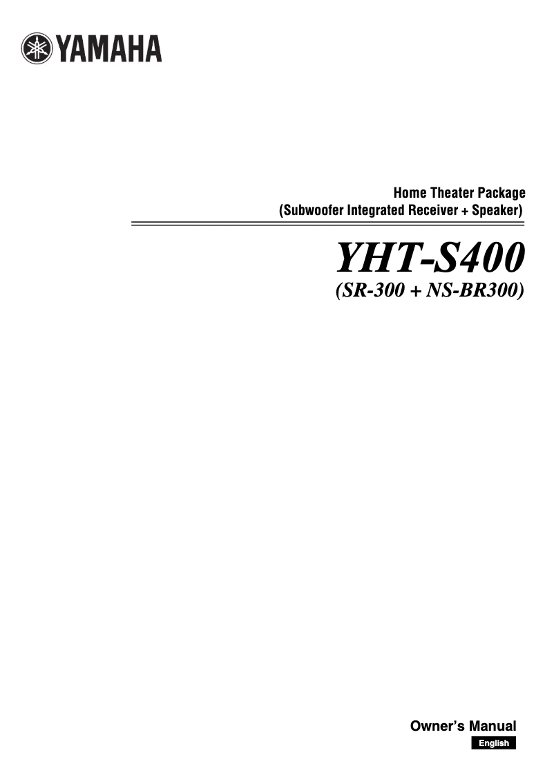 Page n°1 - Manuel utilisateur Yamaha YHT-S400