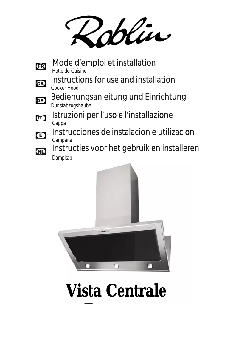 Página 1 del manual Manual de usuario Roblin Vista 900 Centrale