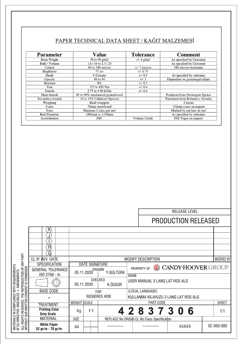 Image de la première page du manuel de l'appareil RDHW6LK3X