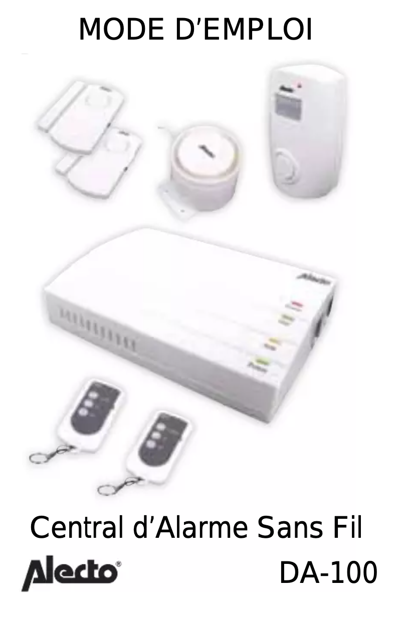 Image de la première page du manuel de l'appareil DA-100