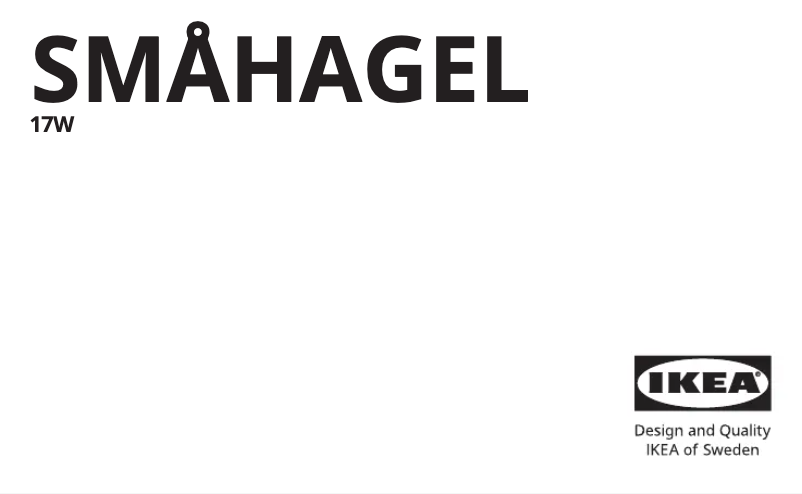 Página 1 del manual Manual de usuario Ikea SMÅHAGEL 605.391.82