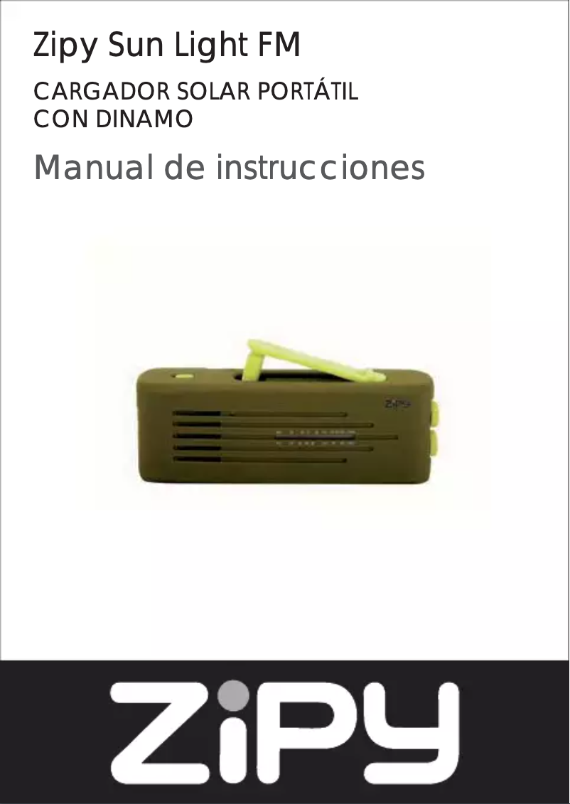 Página 1 del manual Manual de usuario Zipy Sun Light FM
