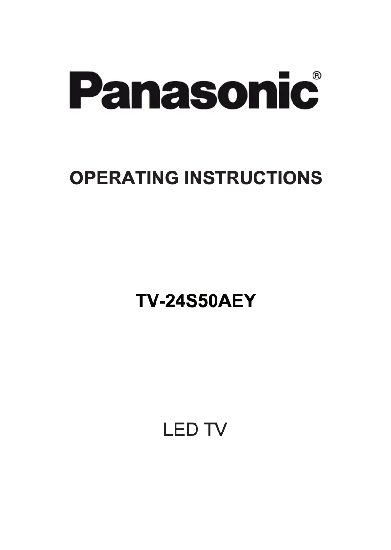 Page 1 de la notice Manuel utilisateur Panasonic TV-24S50AEY