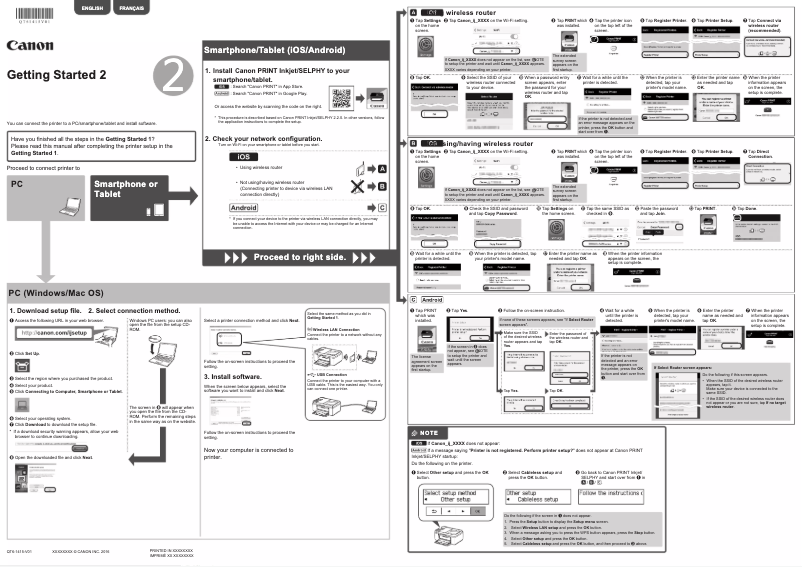 Image de la première page du manuel de l'appareil Pixma E484