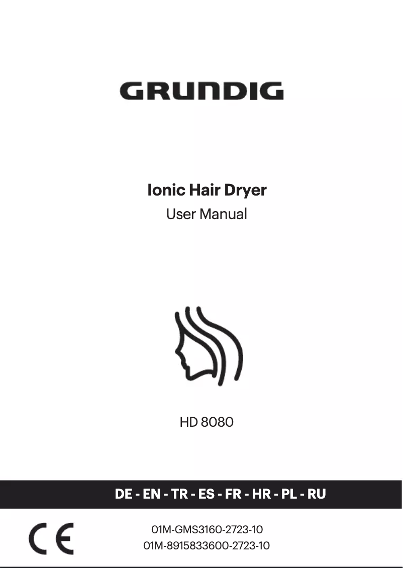 Page 1 de la notice Manuel utilisateur Grundig HD8080