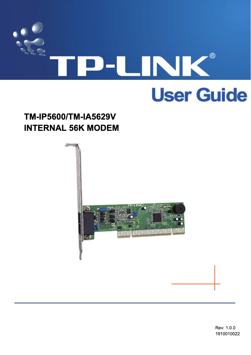 Image de la première page du manuel de l'appareil TM-IP5600