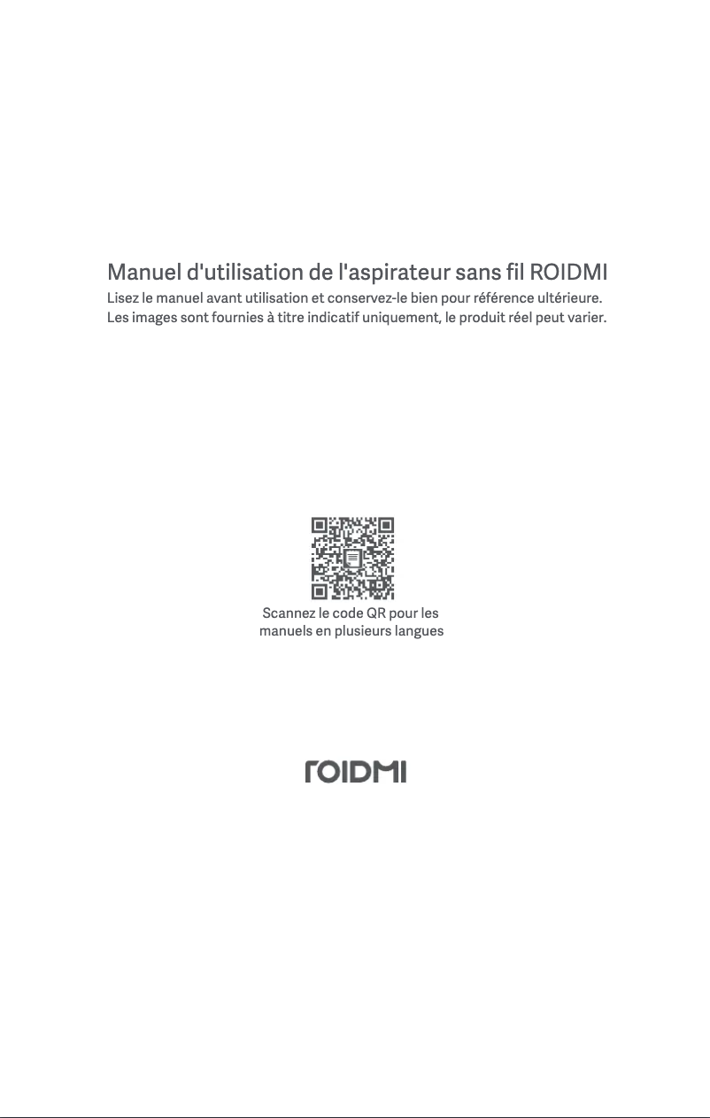 Page 1 de la notice Manuel utilisateur Roidmi X300