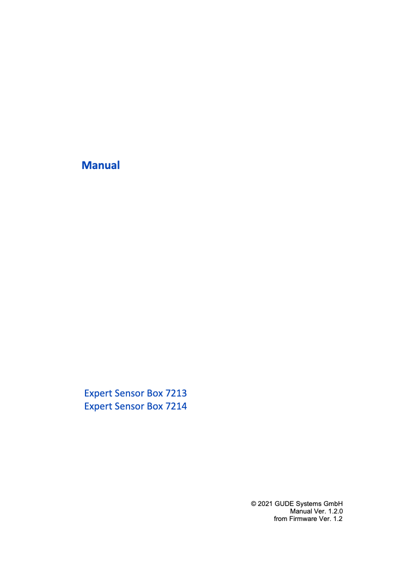 Page 1 de la notice Manuel utilisateur Güde Expert Sensor Box 7214