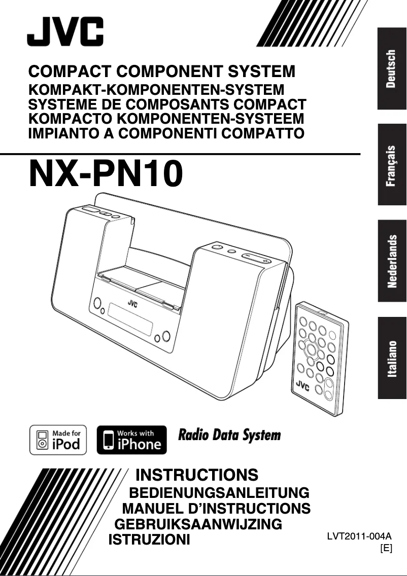 Page 1 de la notice Manuel utilisateur JVC NX-PN10