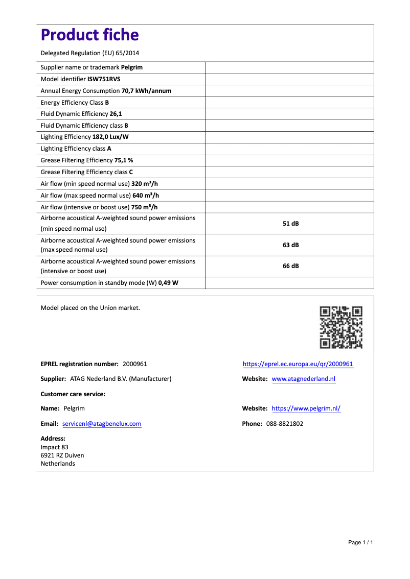 Image de la première page du manuel de l'appareil ISW751RVS