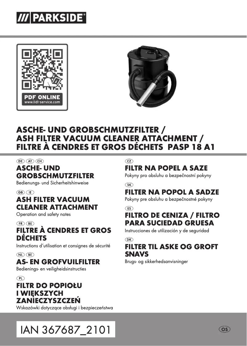 Page n°1 - Manuel utilisateur Parkside PASP 18 A1