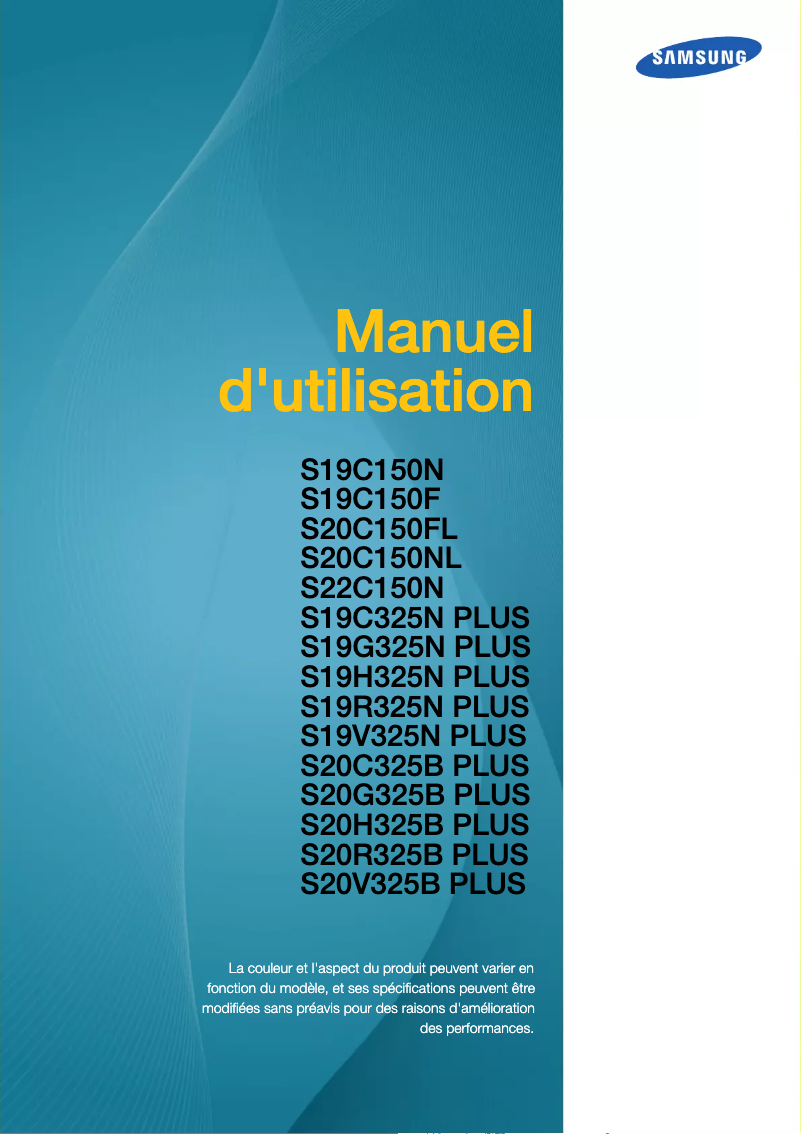 Page 1 de la notice Manuel utilisateur Samsung SyncMaster S22C150N
