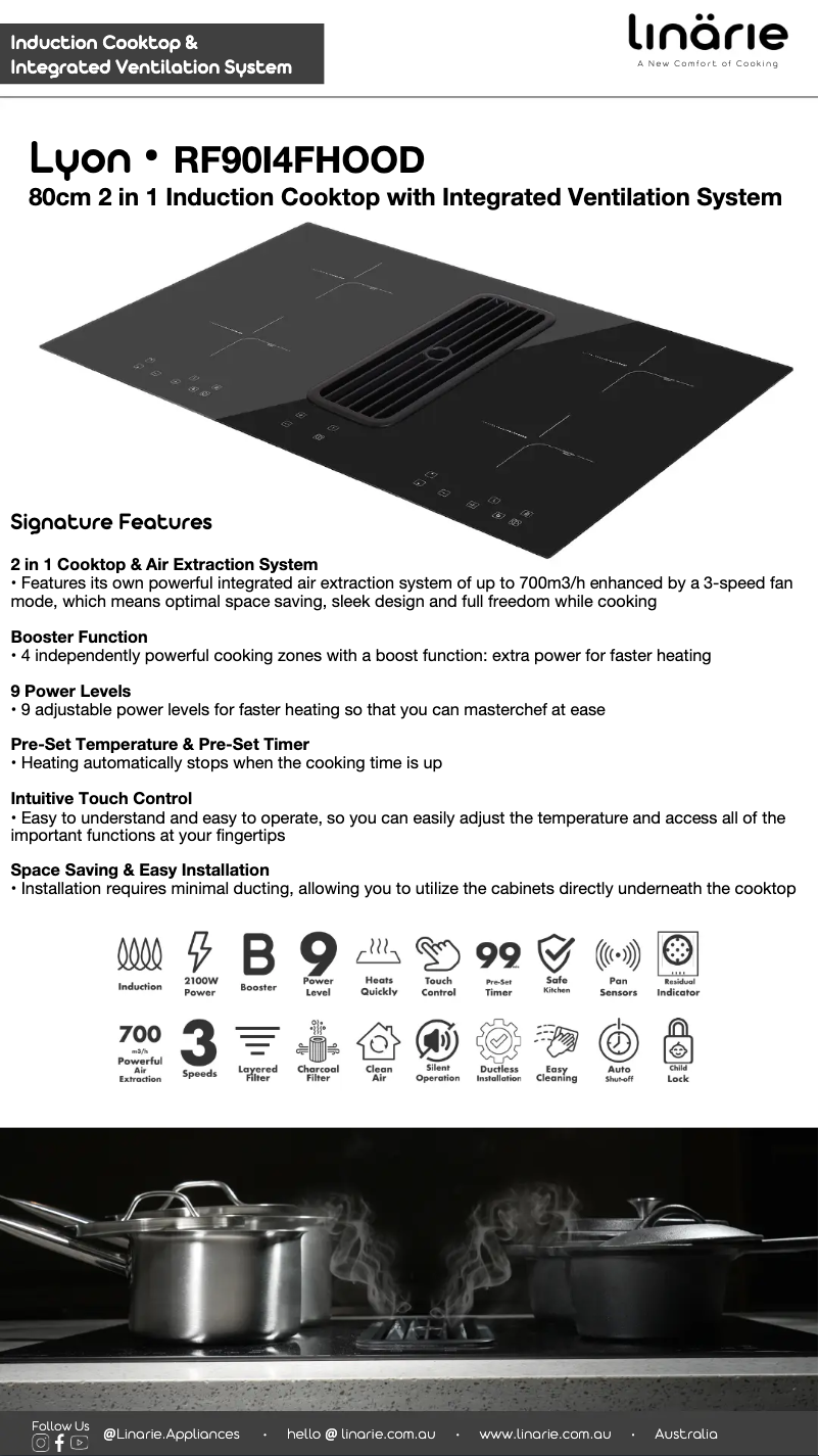 Page n°1 - Fiche technique Linarie Lyon RF90I4FHOOD