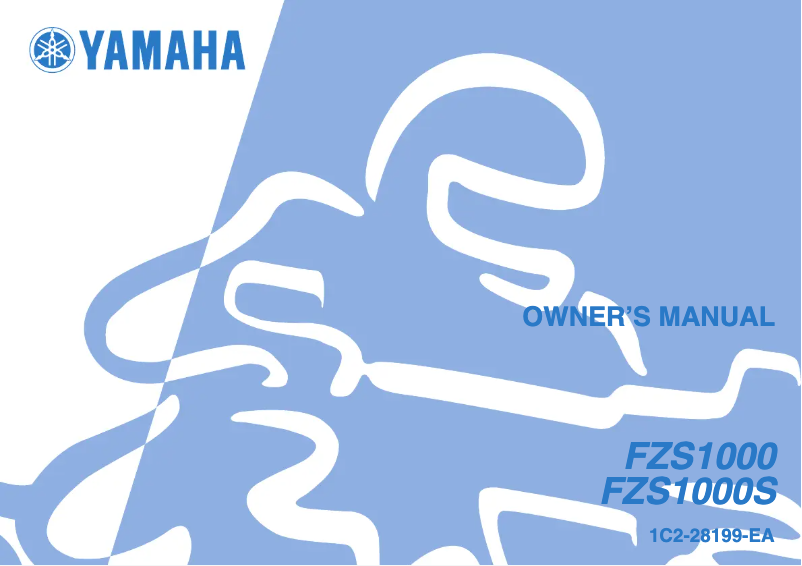 Page 1 de la notice Manuel utilisateur Yamaha FZS1000S