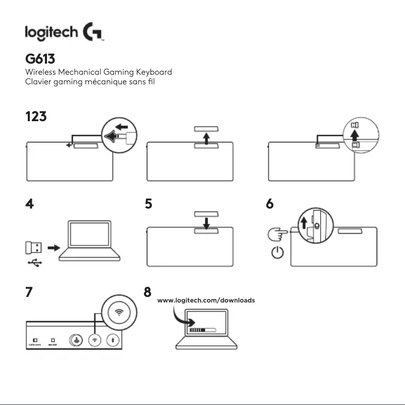 Page 1 de la notice Guide de démarrage rapide Logitech G613
