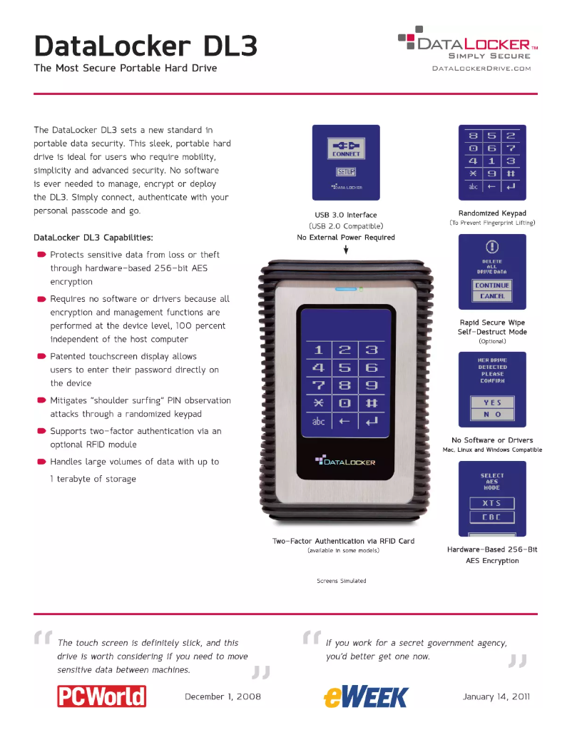 Page 1 de la notice Manuel utilisateur Origin Storage DL128SSDV3