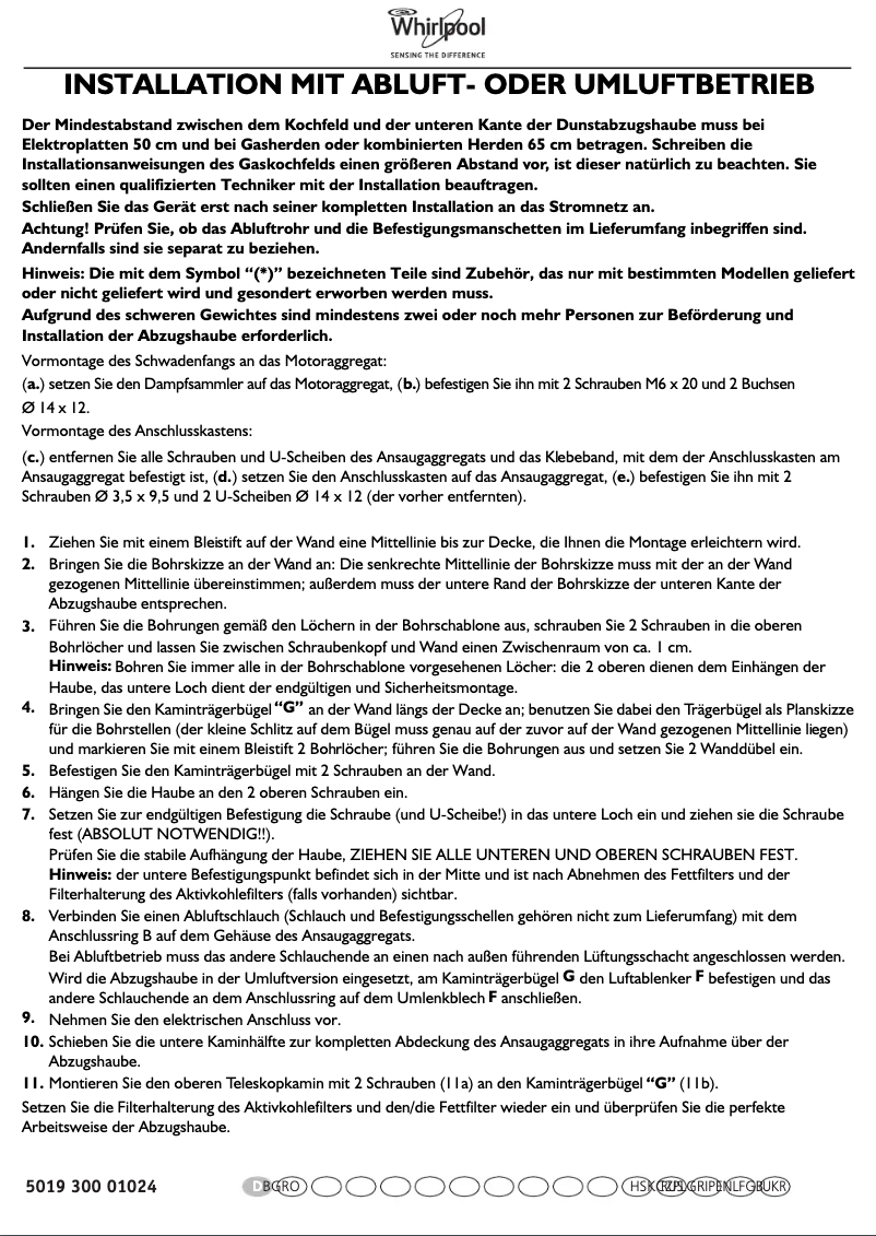 Image de la première page du manuel de l'appareil WHF 66 AM X