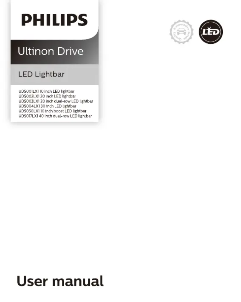 Image de la première page du manuel de l'appareil Ultinon Drive 5000 LUMUD5017LX1