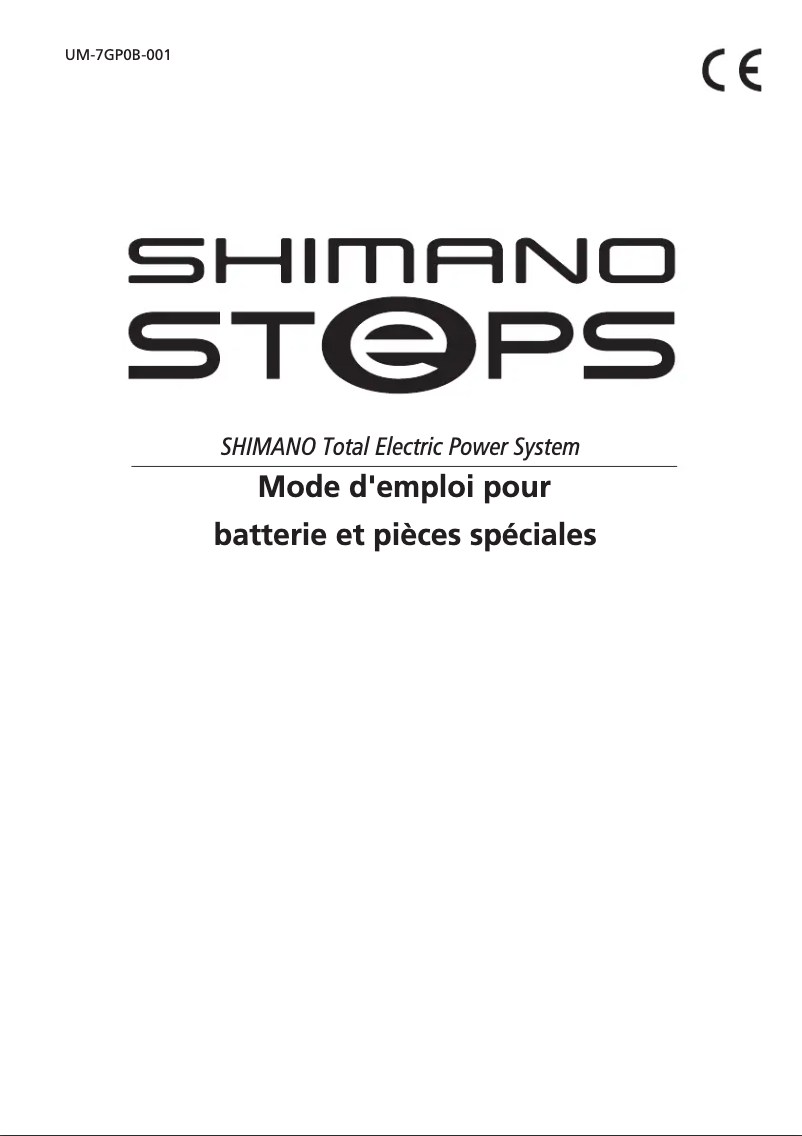 Page n°1 - Manuel utilisateur Shimano EC-E6000-9