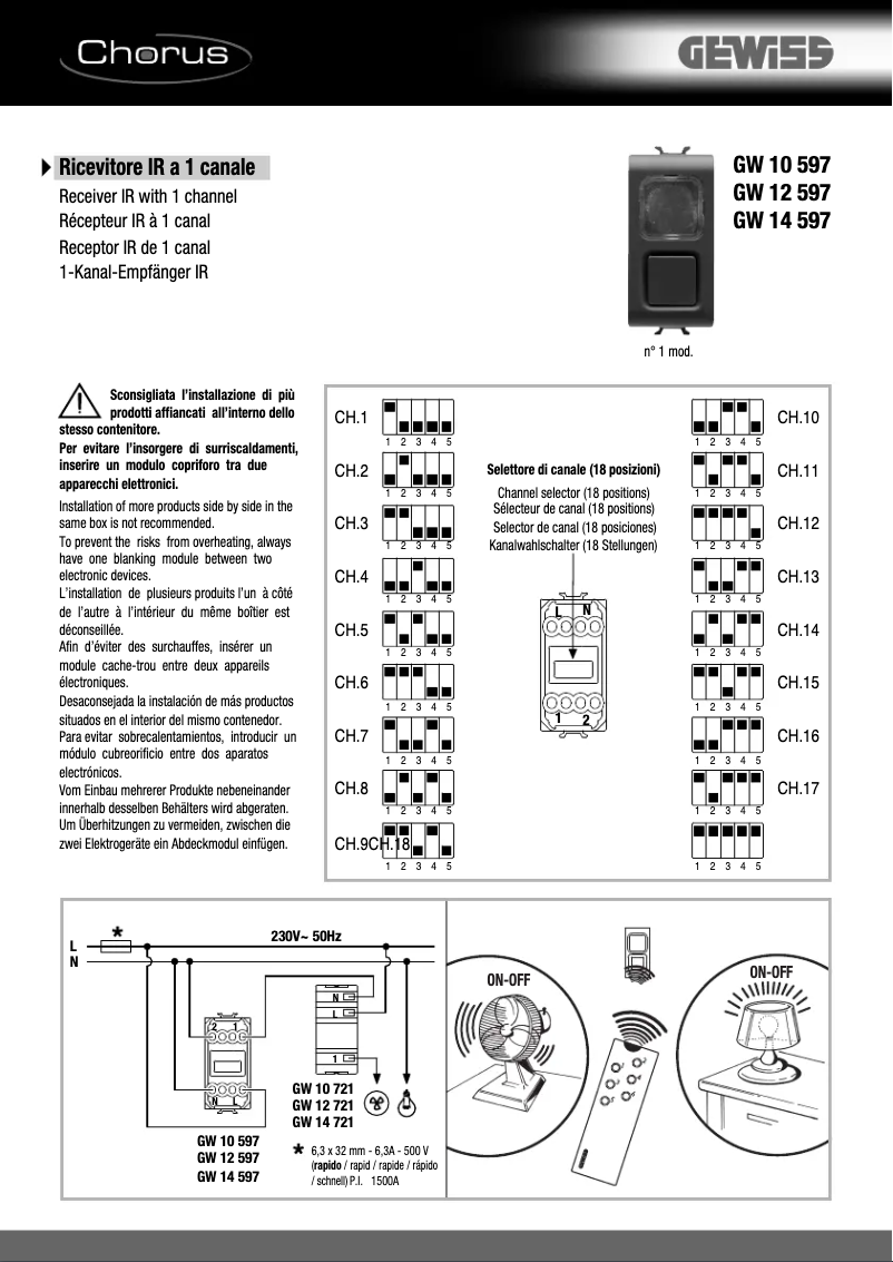 Image de la première page du manuel de l'appareil GW12597