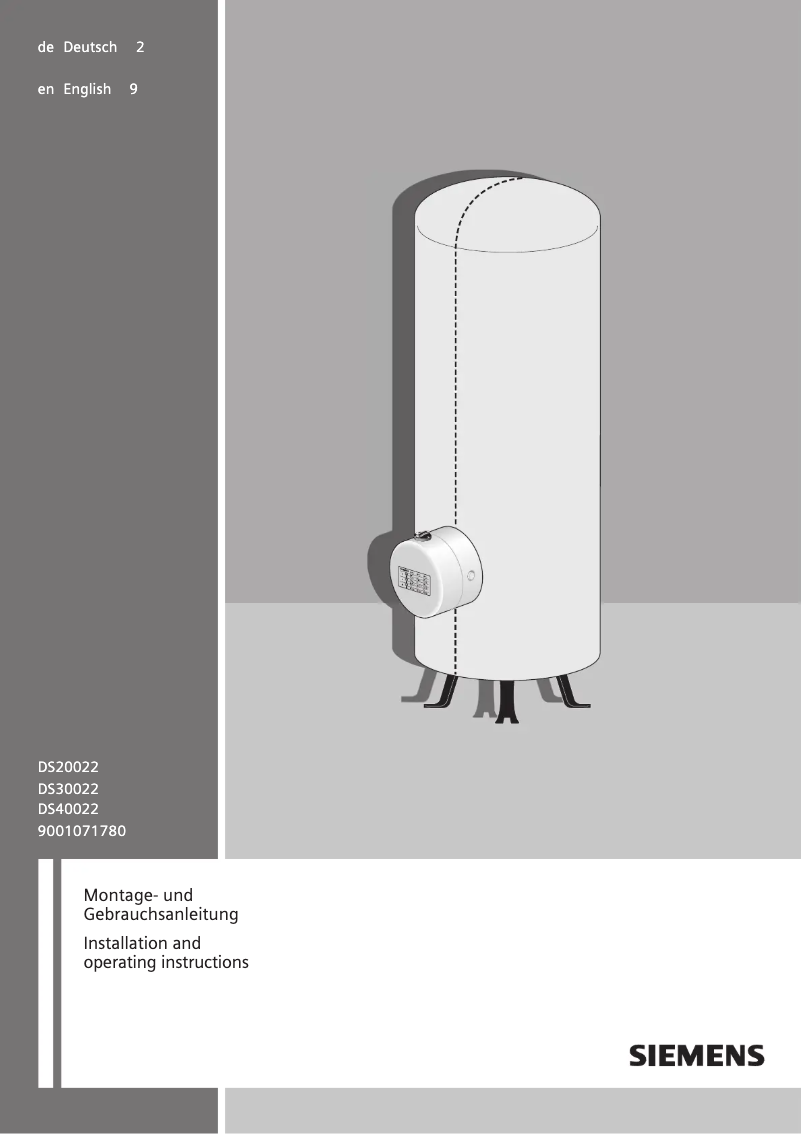 Page 1 de la notice Manuel utilisateur Siemens DS 30022