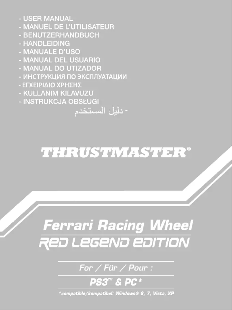 Page n°1 - Manuel utilisateur Thrustmaster Ferrari Racing Wheel Red Legend Edition