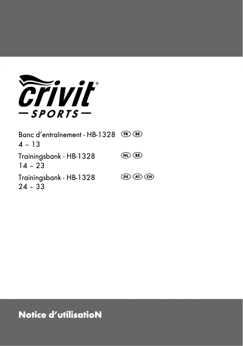 Page 1 de la notice Manuel utilisateur Crivit HB-1328