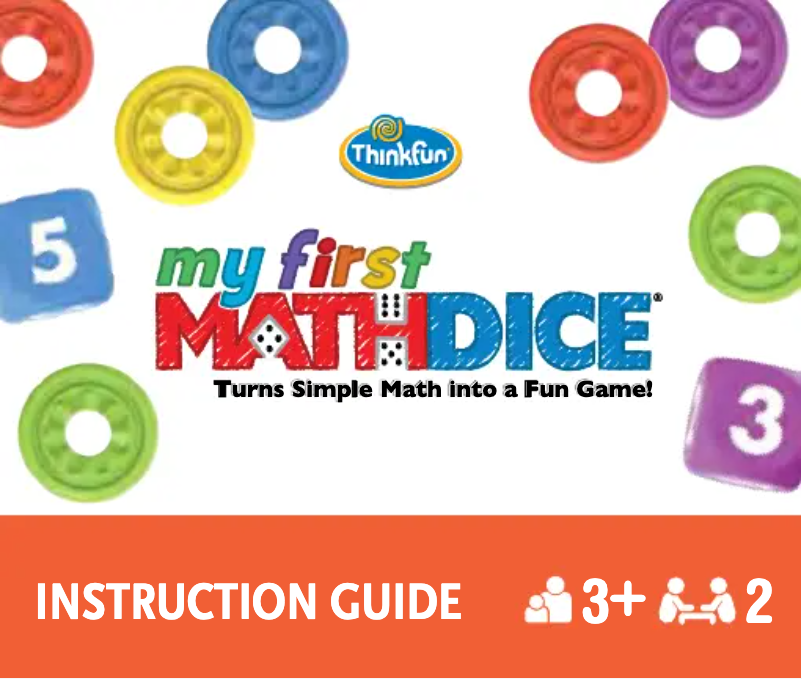 Page 1 de la notice Manuel utilisateur ThinkFun My First Math Dice