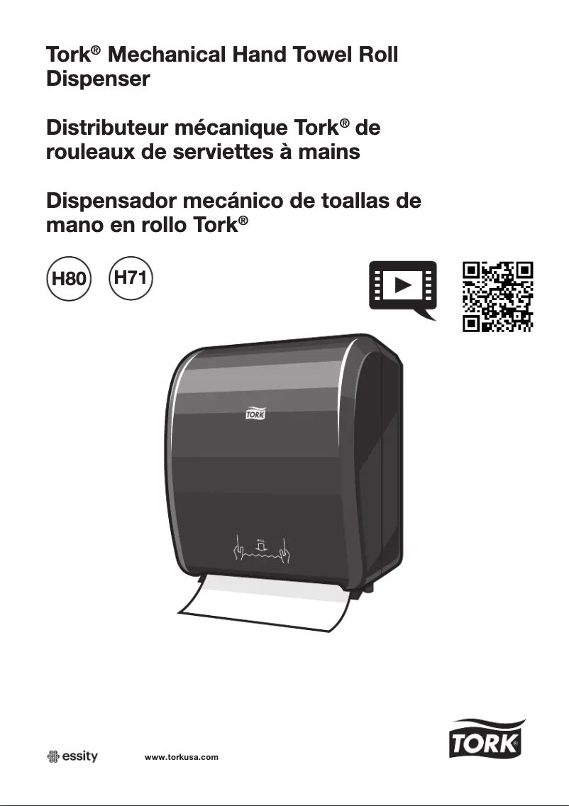 Page 1 de la notice Manuel utilisateur Tork H80
