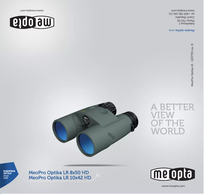 Page n°1 - Manuel utilisateur Meopta MeoPro Optika LR 8x50 HD