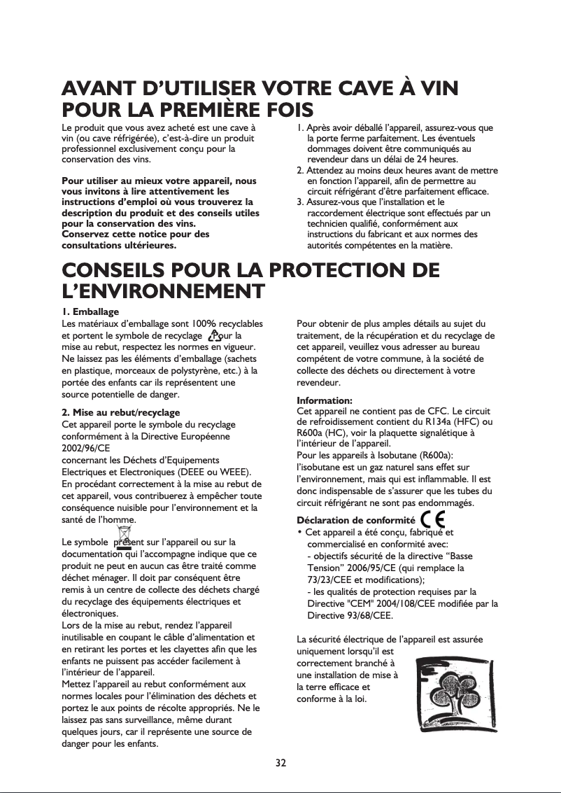Page n°1 - Manuel utilisateur Bauknecht KRIW 1233