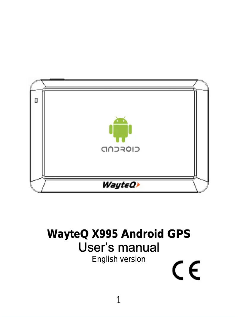 Page 1 de la notice Manuel utilisateur WayteQ X995