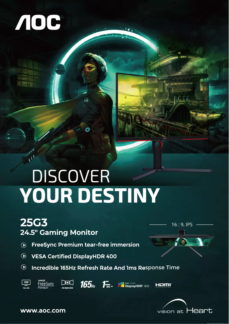 Page n°1 - Manuel utilisateur AOC 25G3