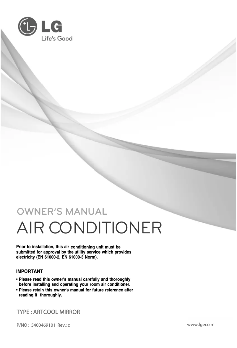 Page 1 de la notice Manuel utilisateur LG KSNH2468RM1