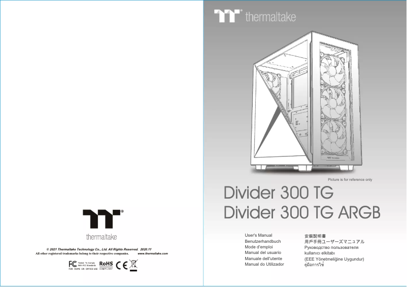 Page n°1 - Manuel utilisateur Thermaltake Divider 300 TG