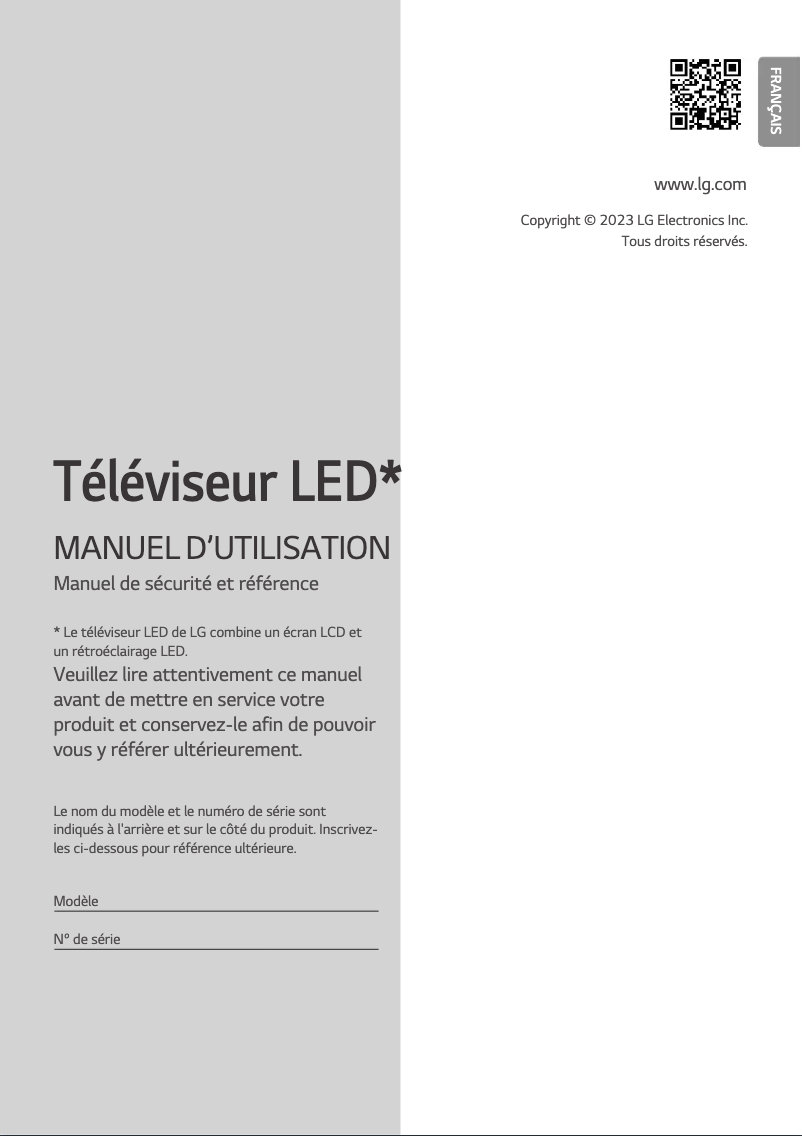 Page 1 of the manual User Manual LG 65UR8000
