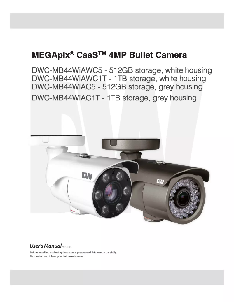 Page n°1 - Manuel utilisateur Digital Watchdog MEGApix CaaS DWC-MB44WIAWC