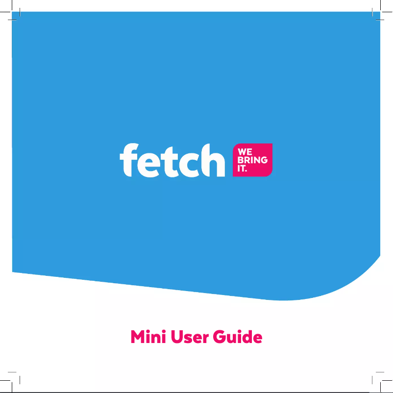 Page 1 de la notice Manuel utilisateur Fetch Mini