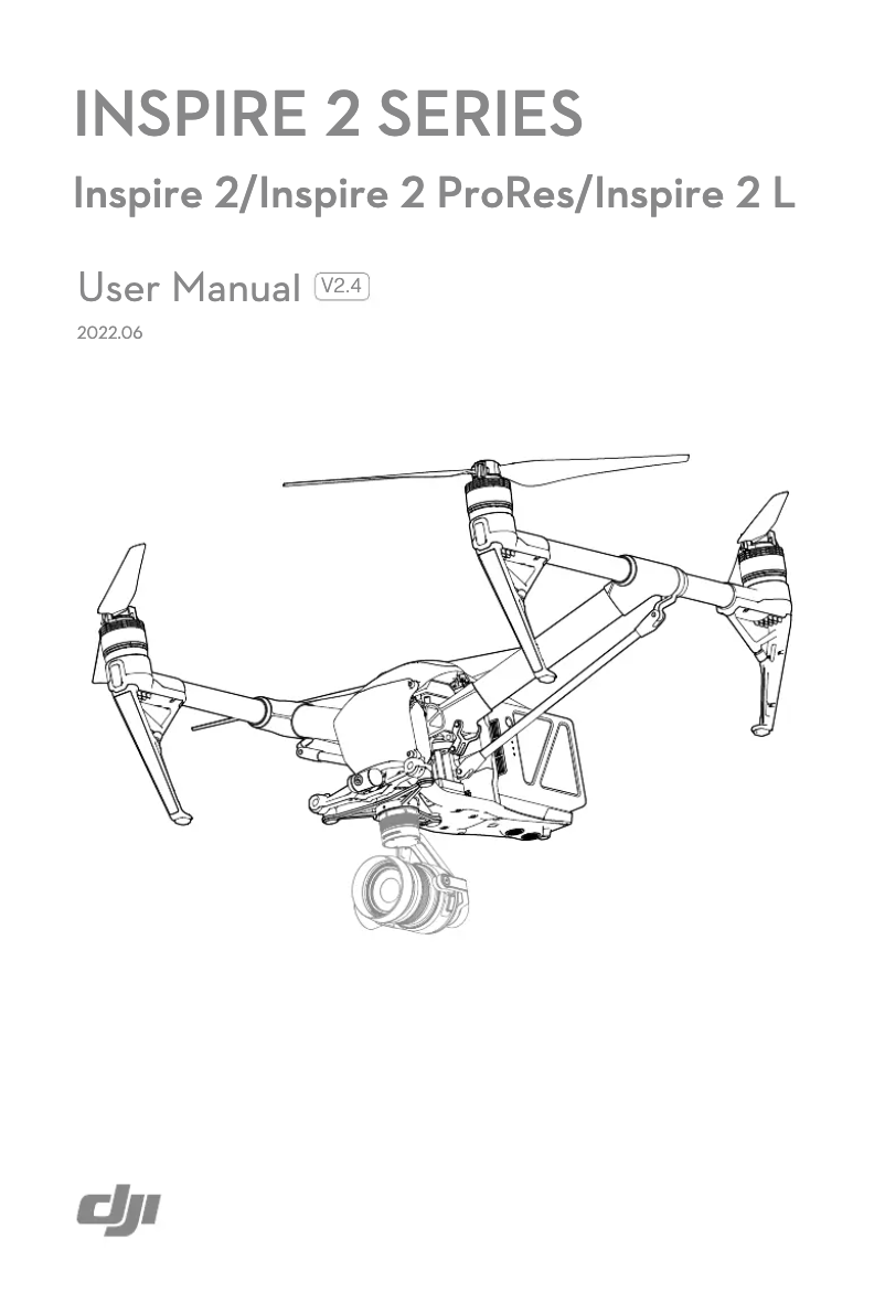 Page 1 de la notice Manuel utilisateur DJI Inspire 2 L