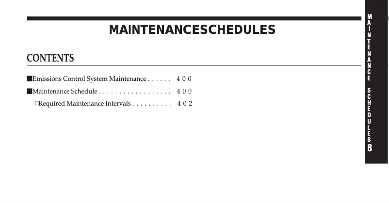 Page 1 de la notice Manuel d'utilisation et d'entretien Dodge Avenger (2010)