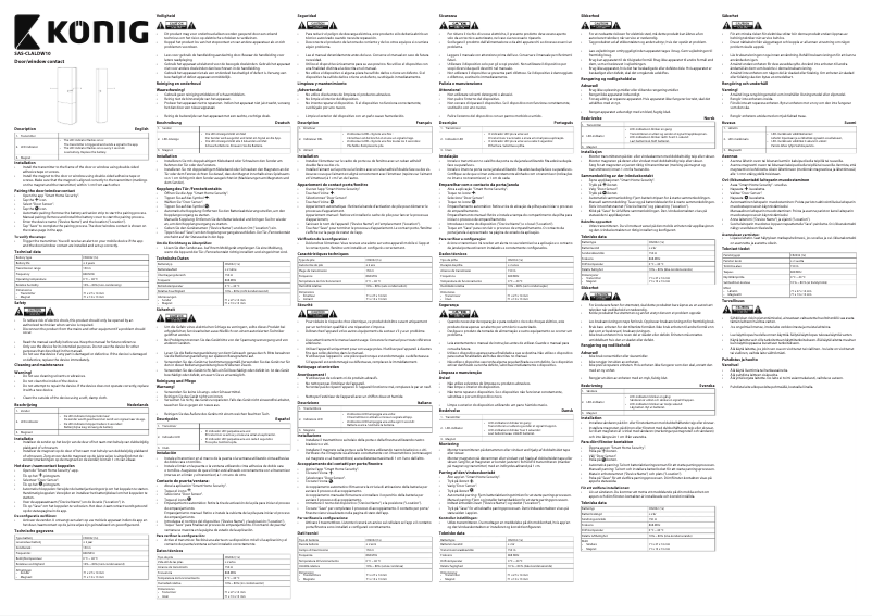 Image de la première page du manuel de l'appareil SAS-CLALARM05