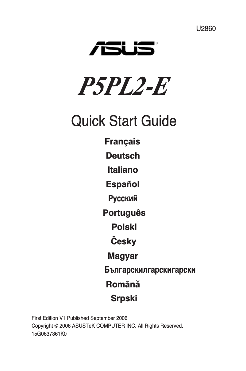 Image de la première page du manuel de l'appareil P5PL2