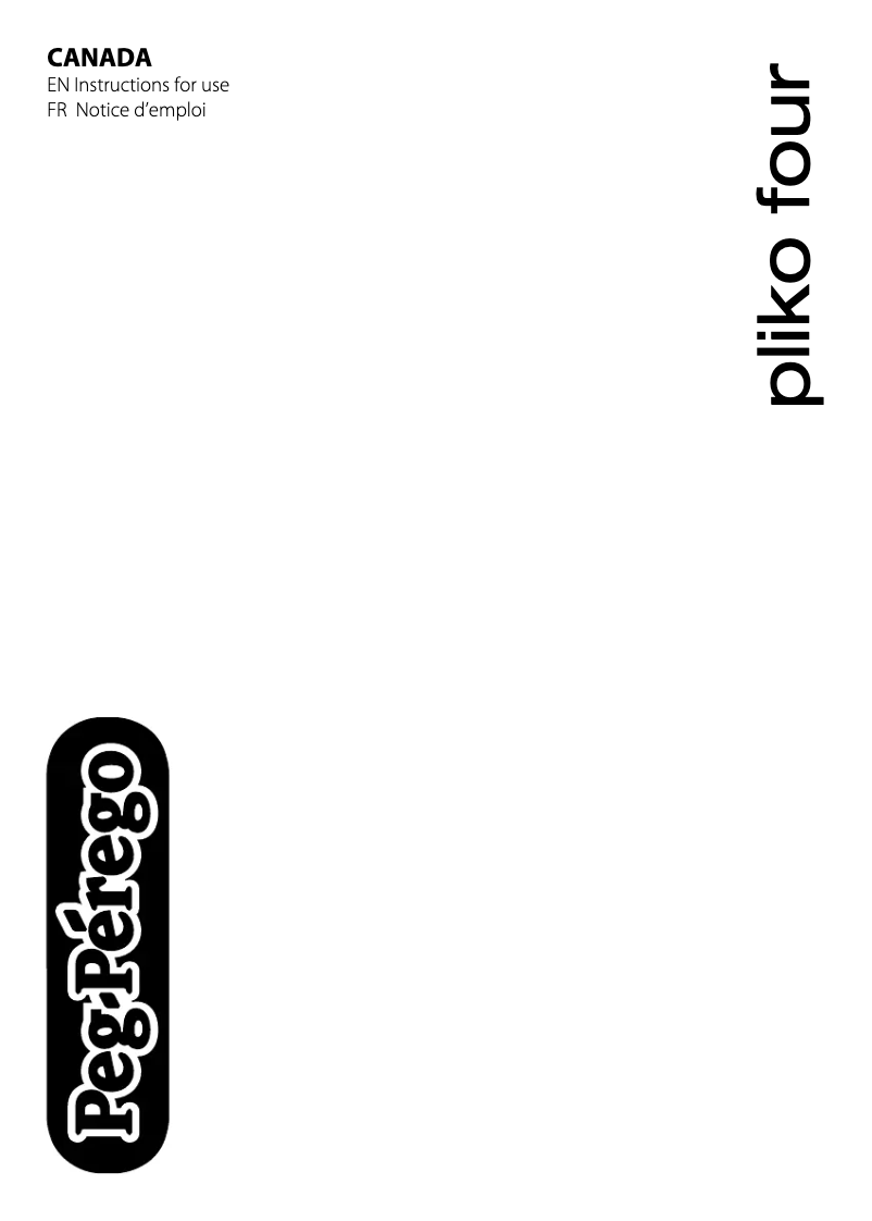Page 1 de la notice Manuel utilisateur Peg Perego Pliko Four