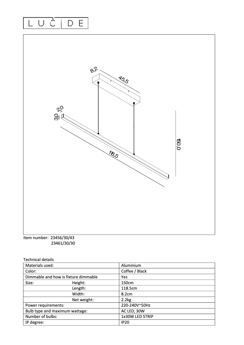 Página 1 del manual Manual de usuario Lucide Sigma 23461/30/30