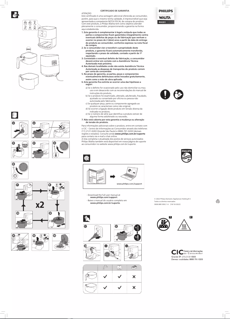 Page n°1 - Manuel utilisateur Philips Walita RI9201