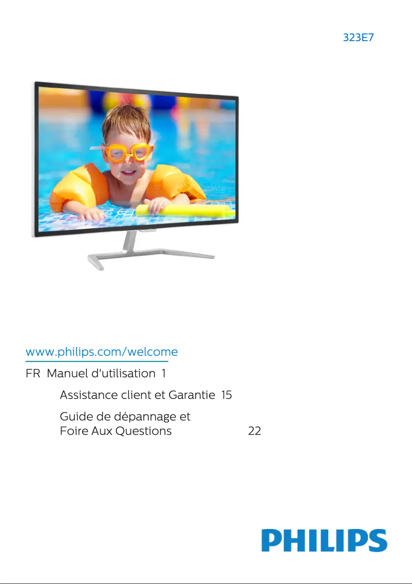 Page 1 de la notice Manuel utilisateur Philips 323E7QDAA