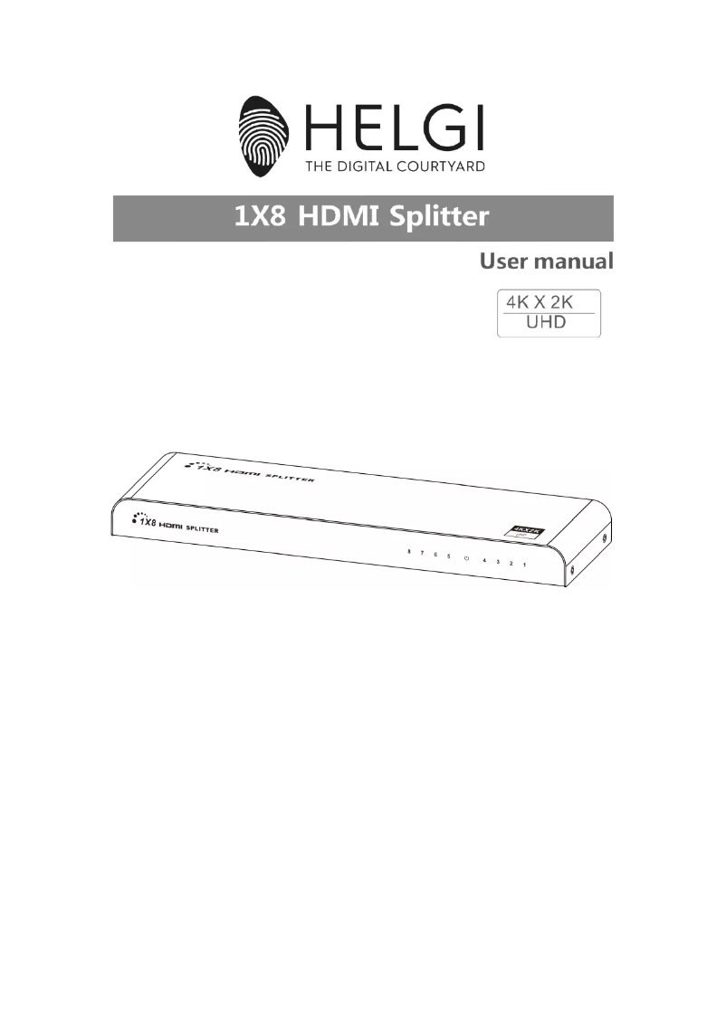 Image de la première page du manuel de l'appareil HLG0318-V2.0