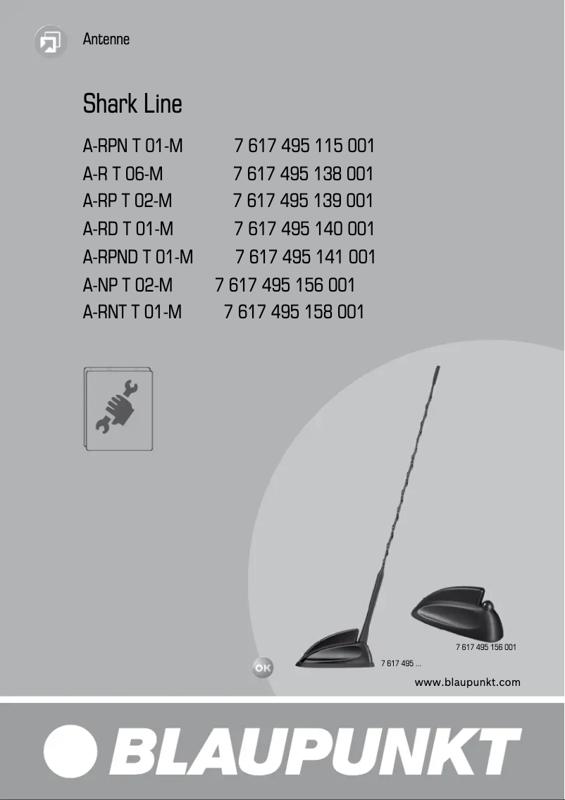 Page n°1 - Manuel utilisateur Blaupunkt Shark Line A-RPN T 01-M